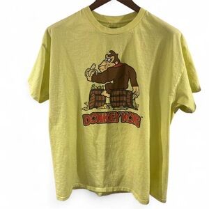 Nintendo Donkey Kong Yellow Graphic T-Shirt Size XL